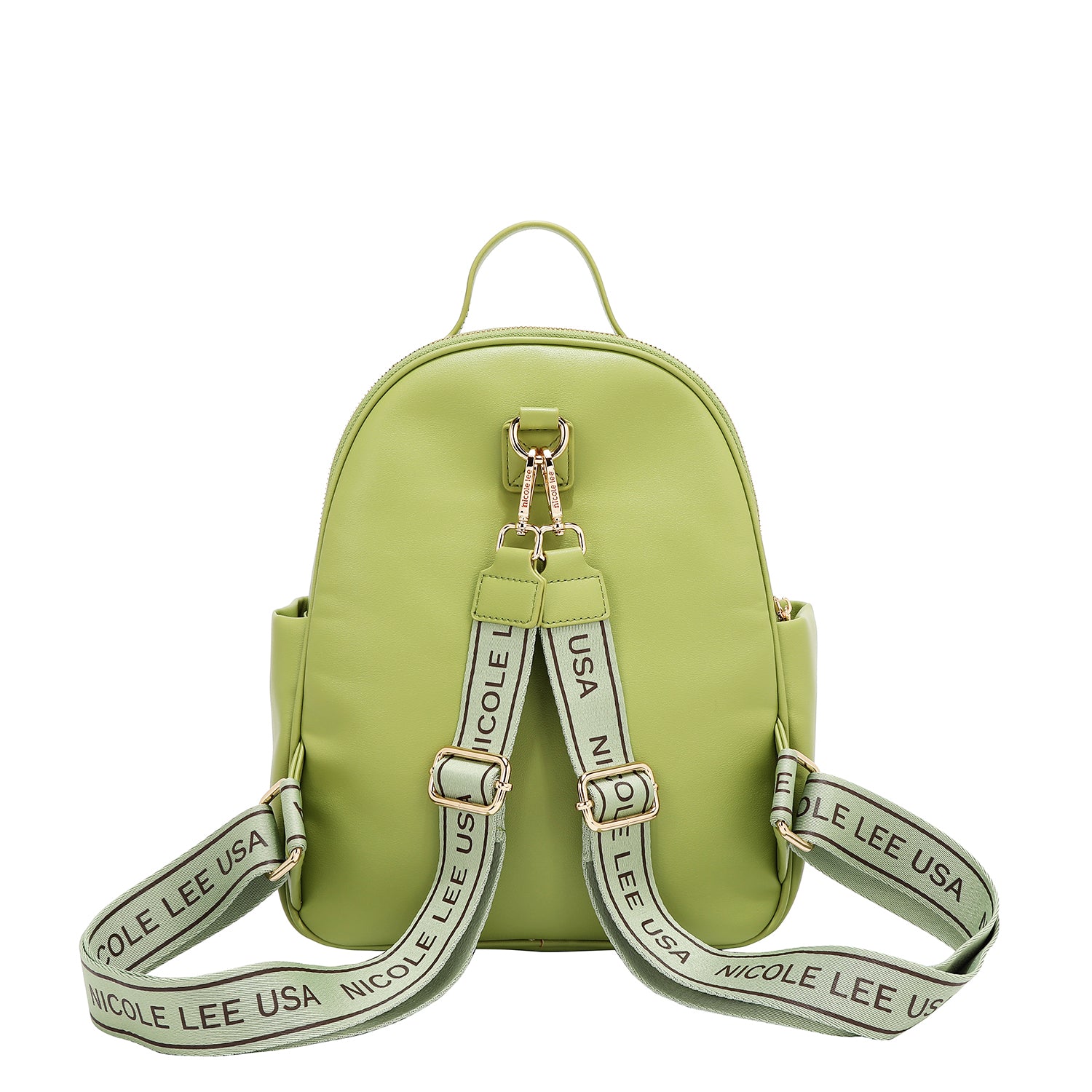 MOCHILA CON SOLAPA POP FLORAL (VERDE)