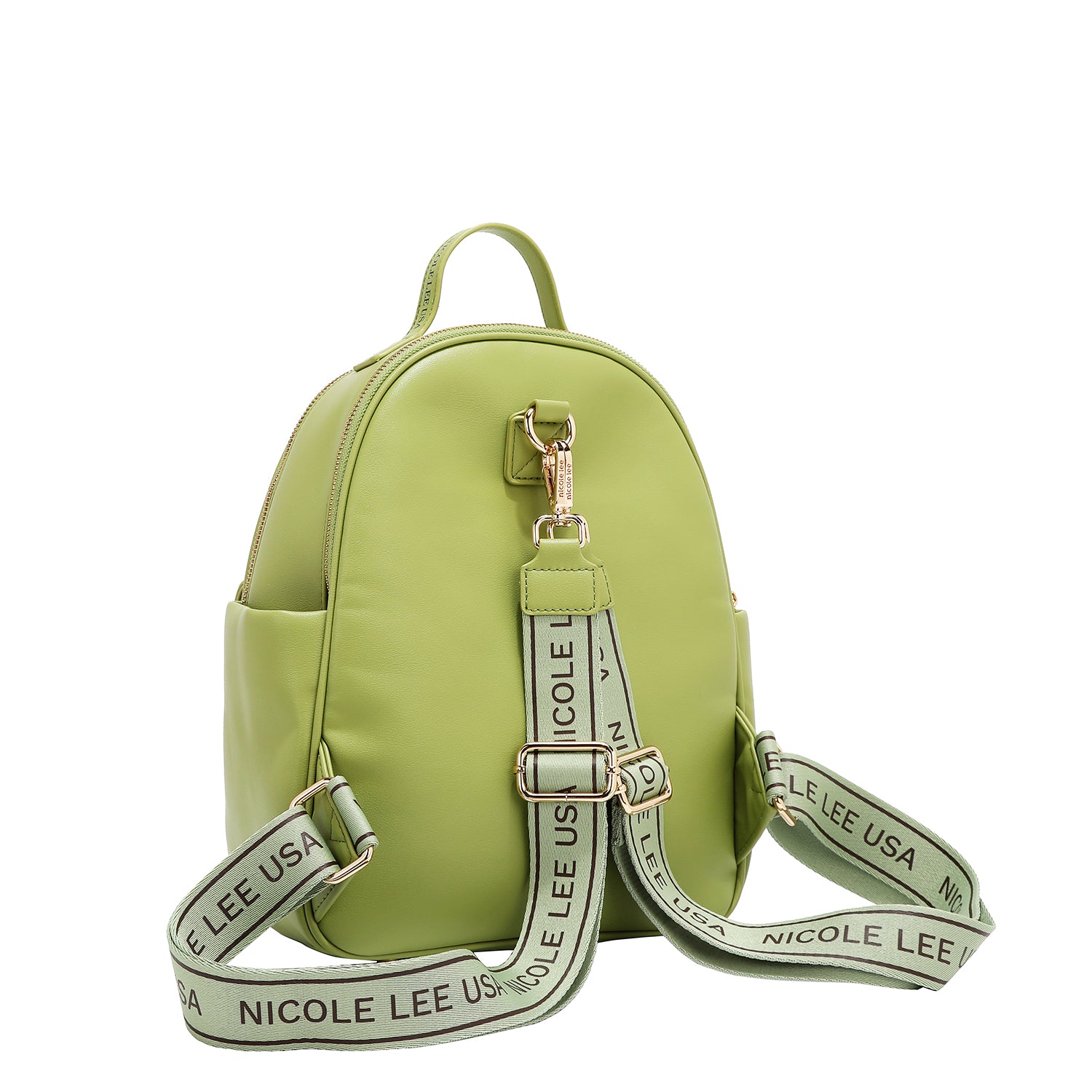 MOCHILA CON SOLAPA POP FLORAL (VERDE)