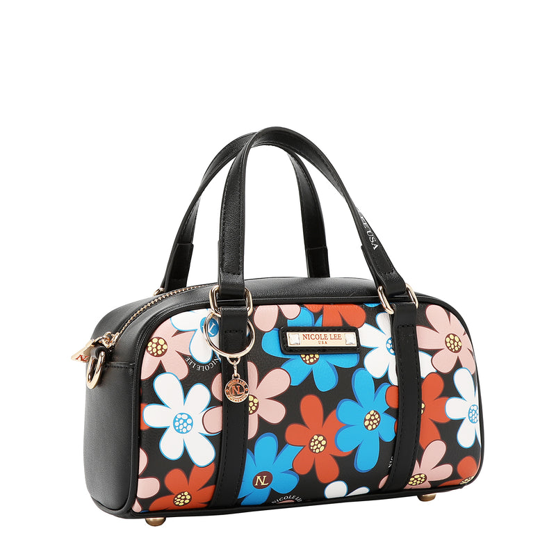 MINI BOLSO BOSTON POP FLORAL (NEGRO)