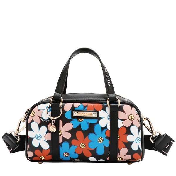 MINI BOLSO BOSTON POP FLORAL (NEGRO)