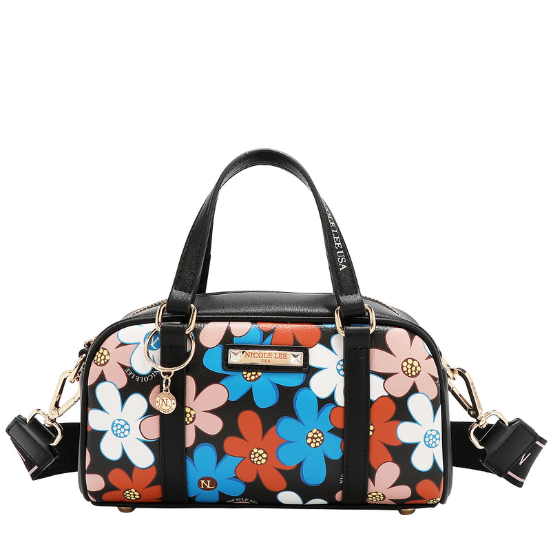 MINI BOLSO BOSTON POP FLORAL (NEGRO)