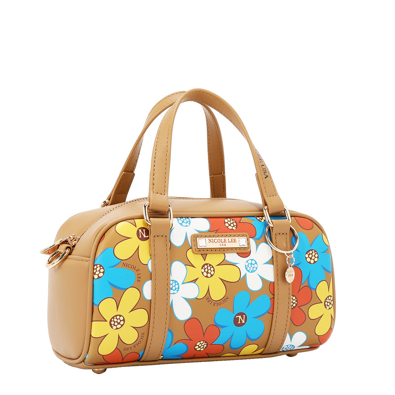 MINI BOLSO BOSTON POP FLORAL (TAUPE)
