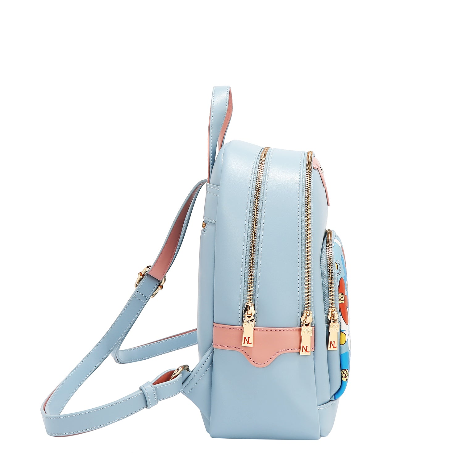 MOCHILA POP FLORAL (AZUL)