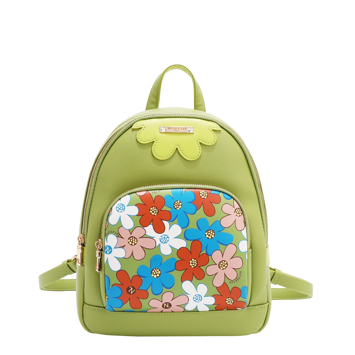 MOCHILA POP FLORAL (VERDE)