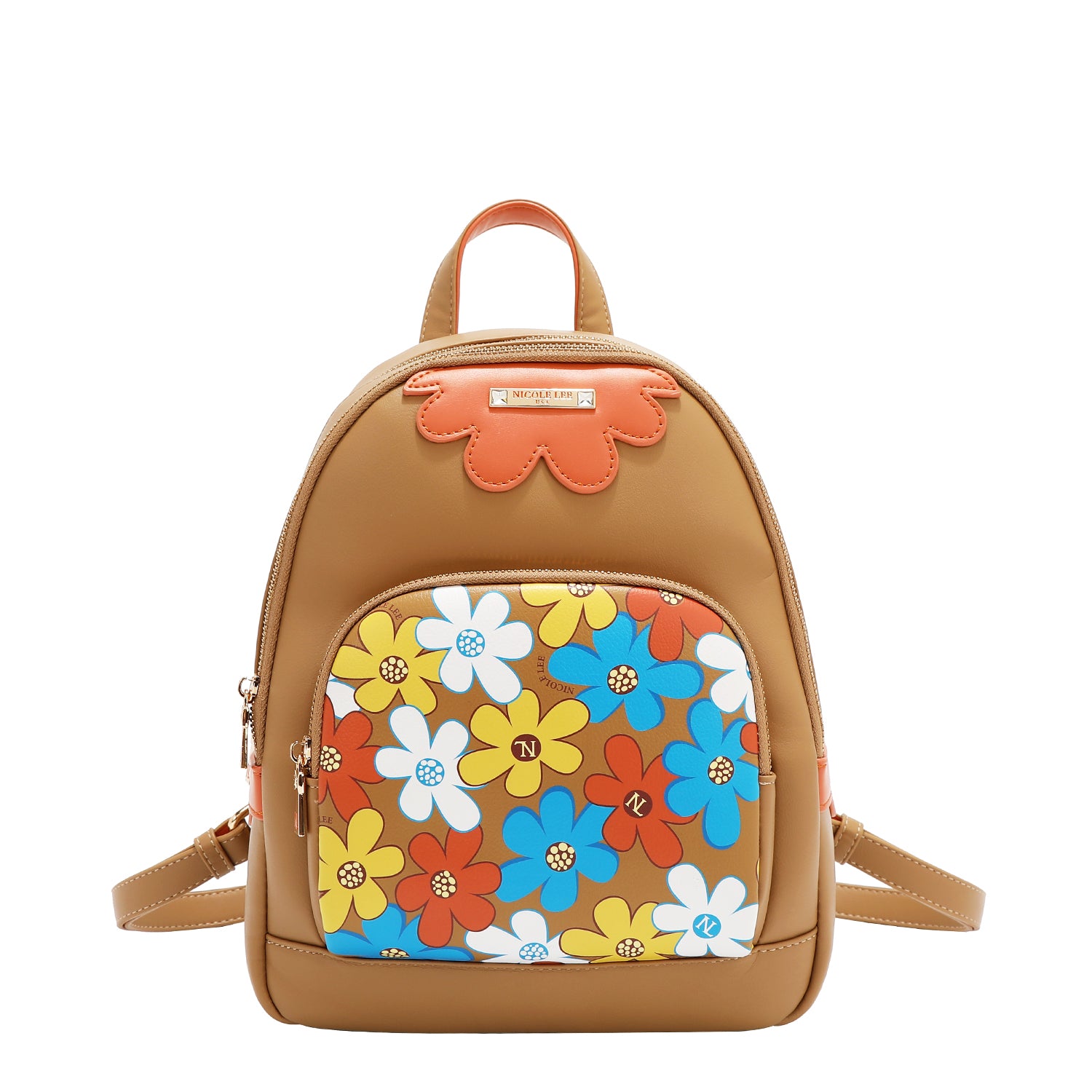 MOCHILA POP FLORAL (TAUPE)
