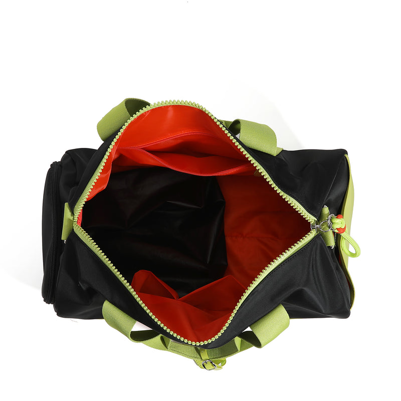 BOLSO DE GIMNASIO COLORBLOCK NEGRO