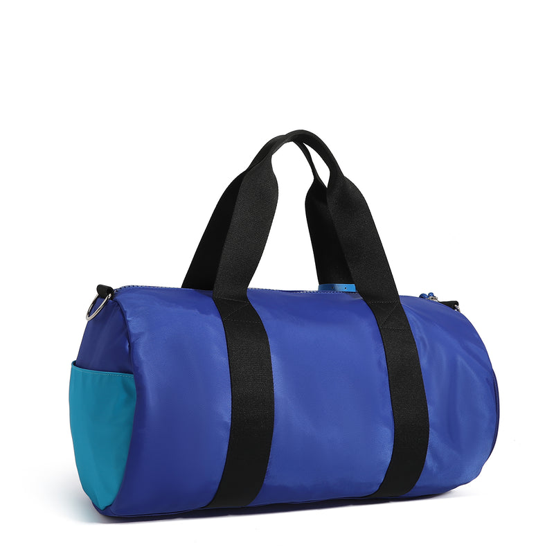 BOLSO DE GIMNASIO COLORBLOCK AZUL