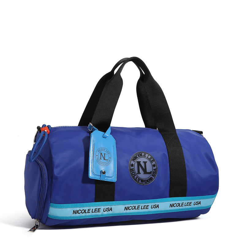 BOLSO DE GIMNASIO COLORBLOCK AZUL