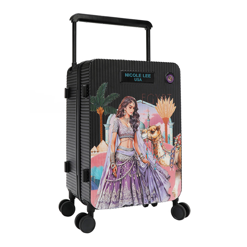 MALETA DE CABINA 20" CON ESTRÍAS (QUEEN CLEOPATRA)