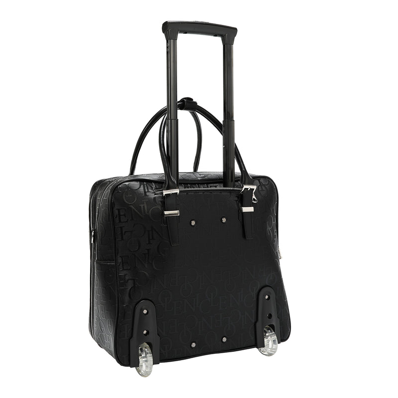 BOLSO RECTANGULAR CON RUEDAS MONOGRAMA (NEGRO)