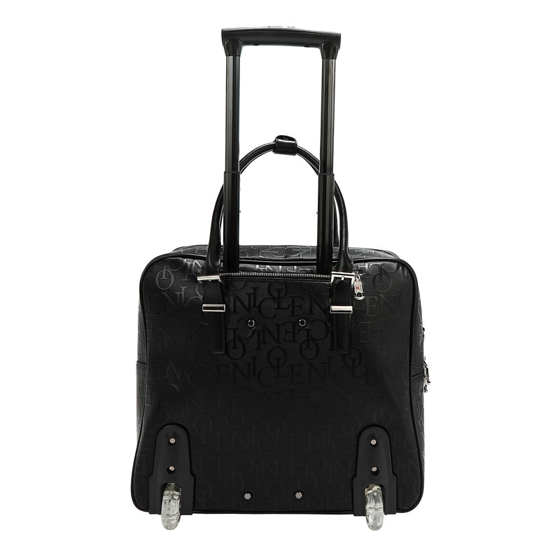 BOLSO RECTANGULAR CON RUEDAS MONOGRAMA (NEGRO)