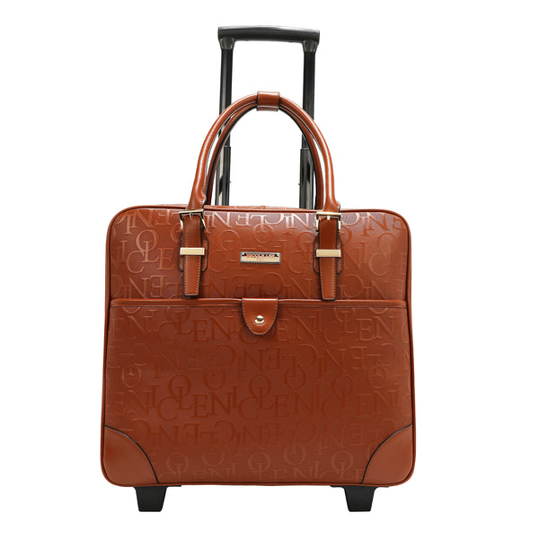 BOLSO RECTANGULAR CON RUEDAS MONOGRAMA (MARRON)