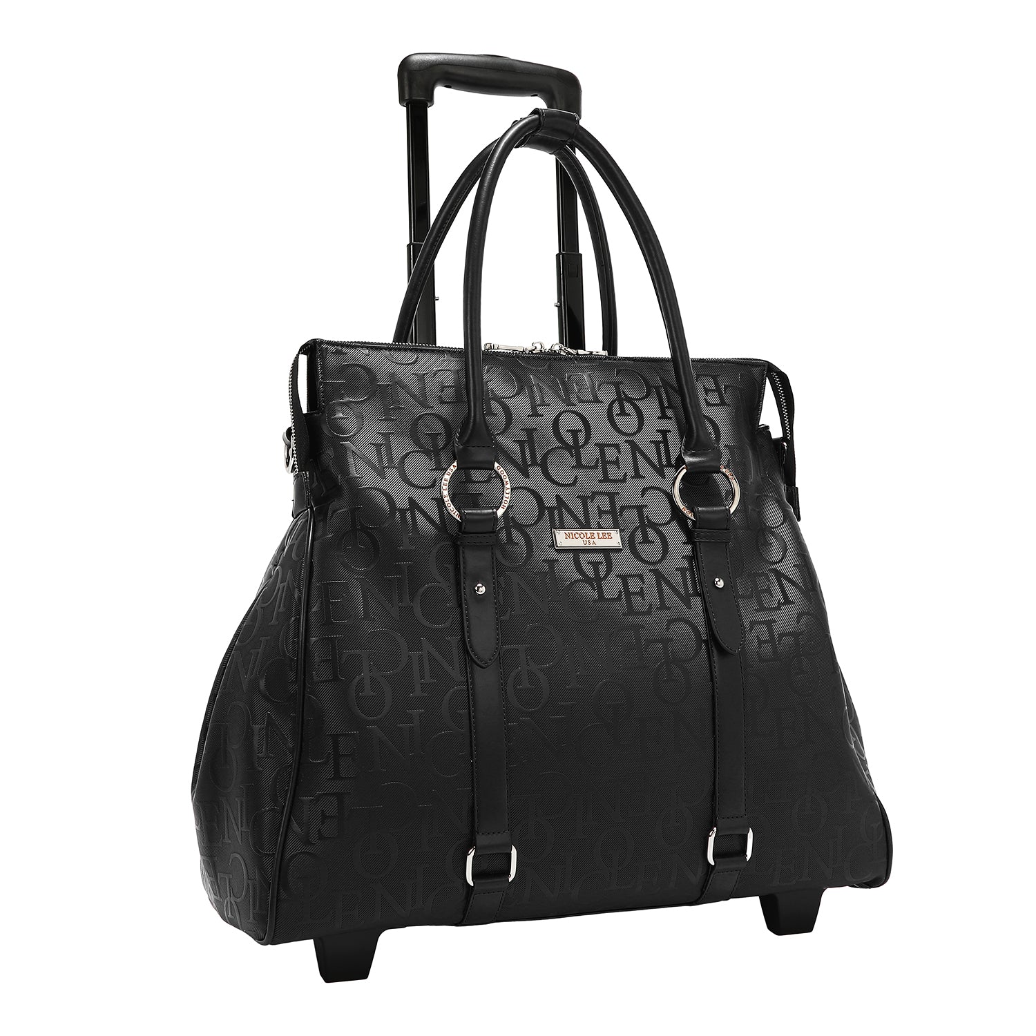 BOLSO CON RUEDAS MONOGRAMA (NEGRO)
