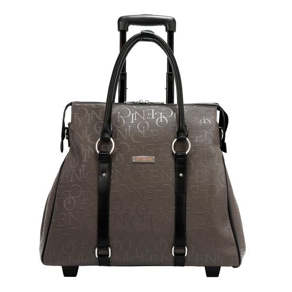 BOLSO CON RUEDAS MONOGRAMA (GRIS OSCURO)
