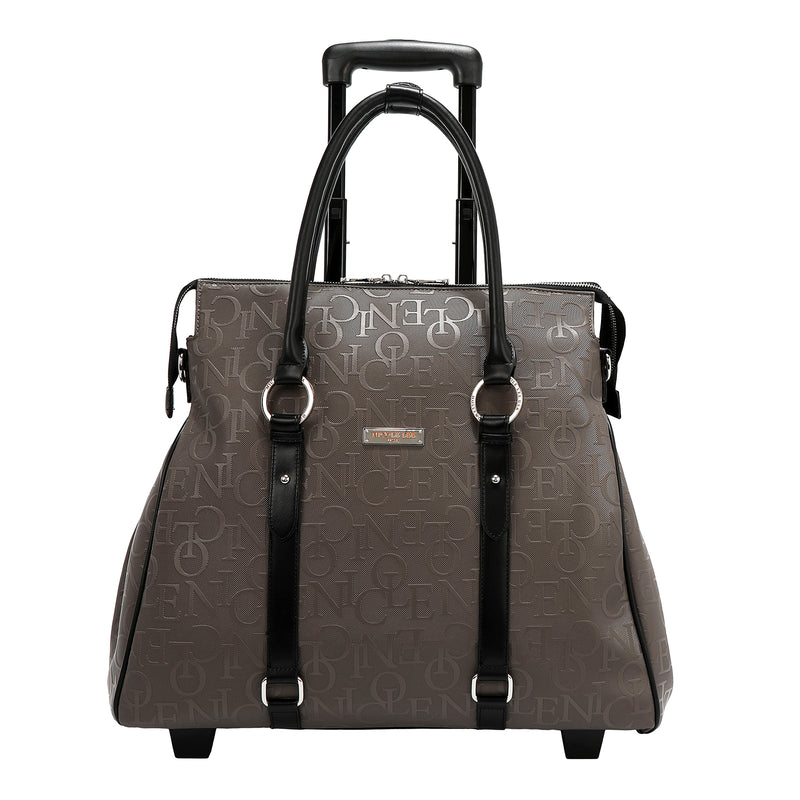 BOLSO CON RUEDAS MONOGRAMA (GRIS OSCURO)
