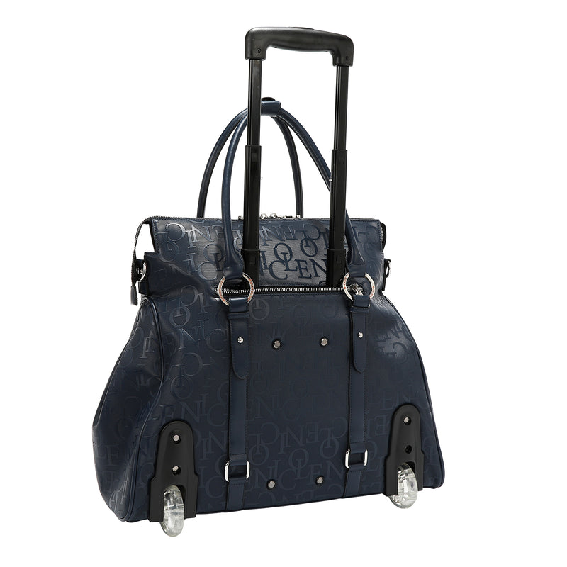 BOLSO CON RUEDAS MONOGRAMA (AZUL)