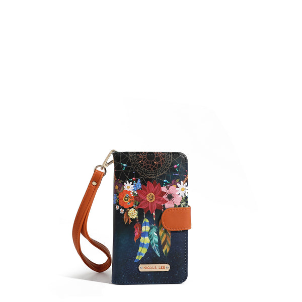 FUNDA DE TELÉFONO Y CARTERA CON LA FIRMA DE NL CON CORREA (DREAM COMES TRUE)