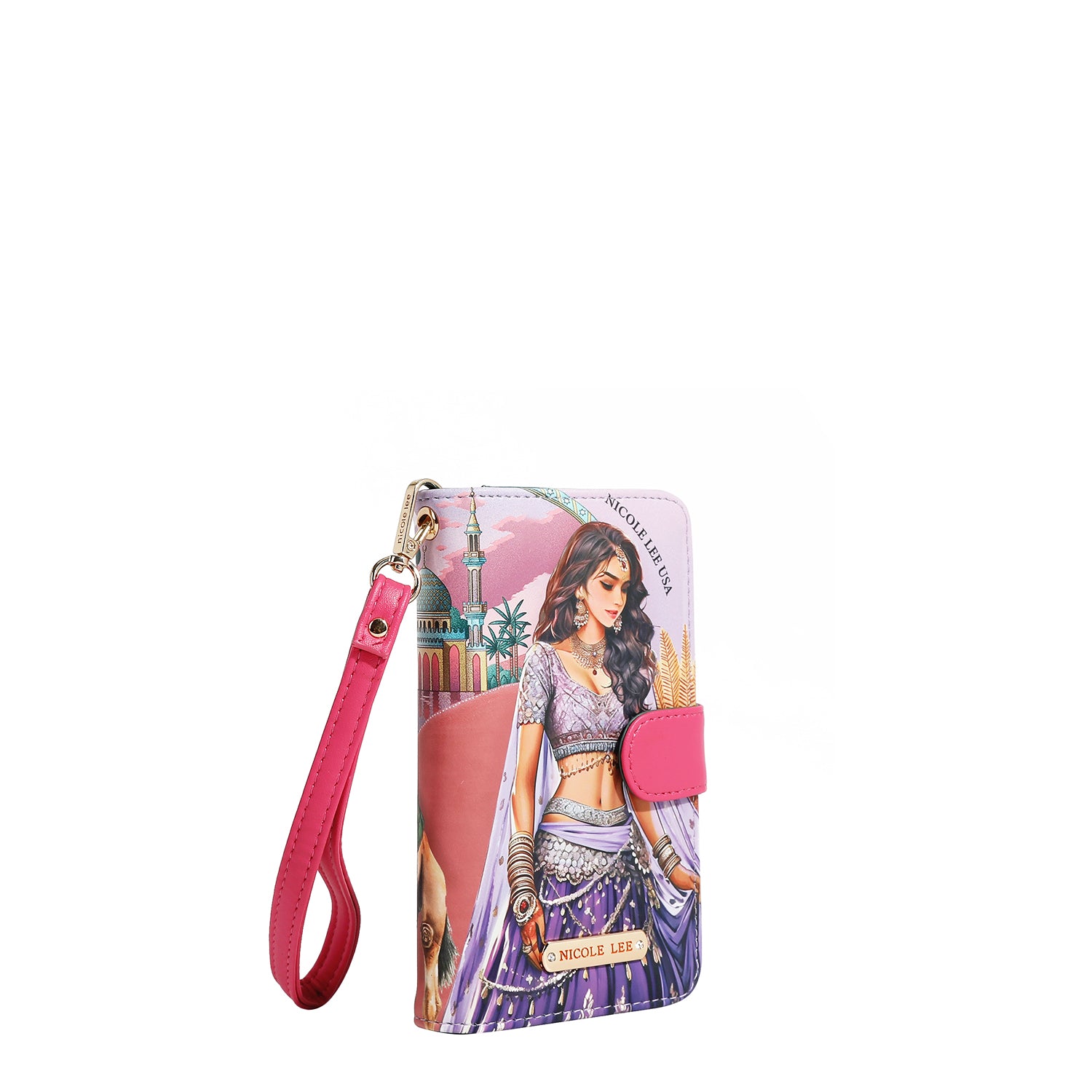 FUNDA DE TELÉFONO Y CARTERA CON LA FIRMA DE NL CON CORREA (QUEEN CLEOPATRA)
