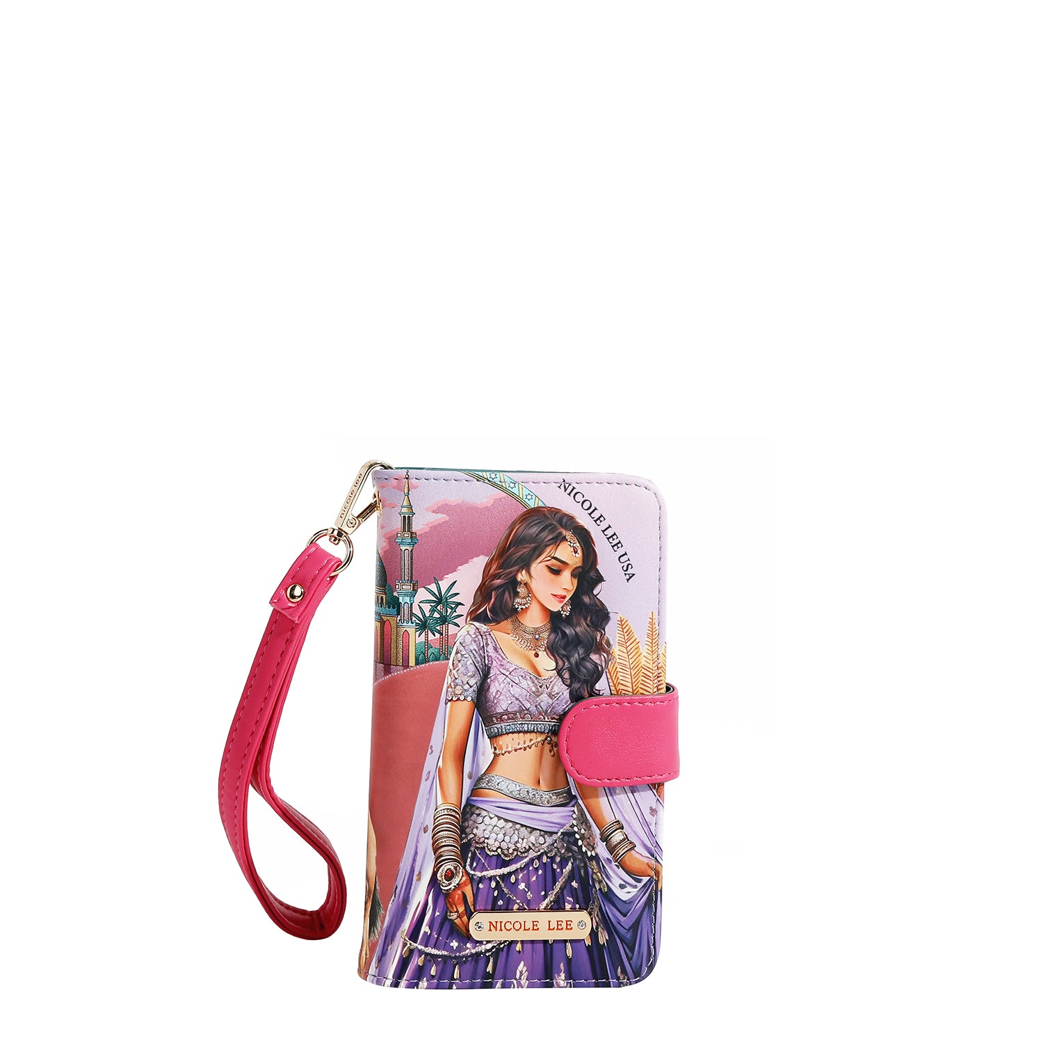 FUNDA DE TELÉFONO Y CARTERA CON LA FIRMA DE NL CON CORREA (QUEEN CLEOPATRA)