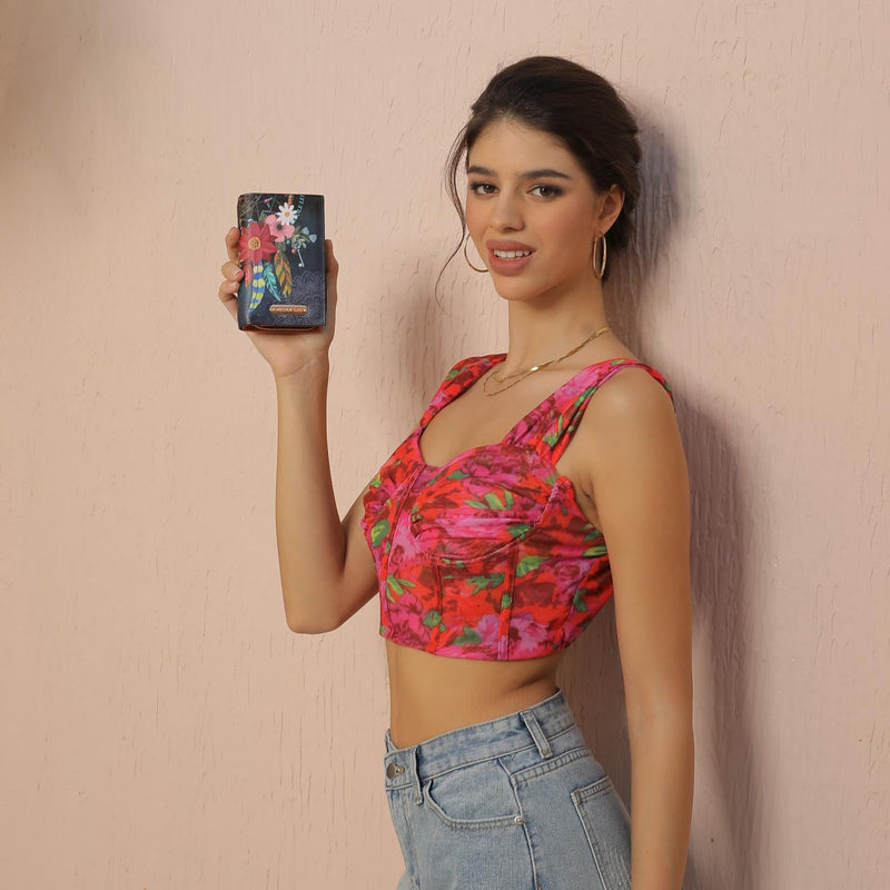 CARTERA PLEGABLE CON CREMALLERA CENTRAL (DREAM COMES TRUE)
