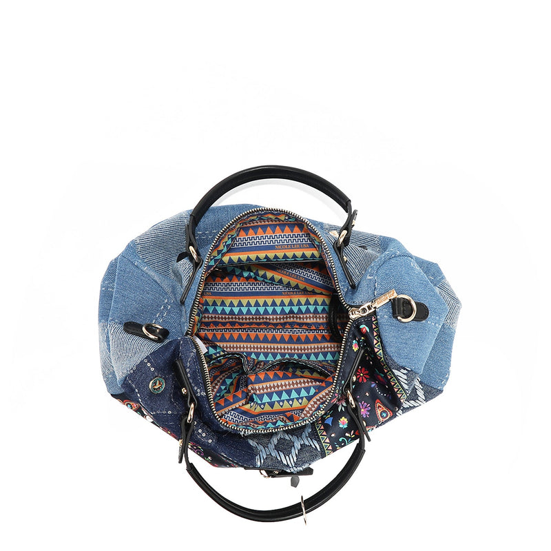 BOLSO BOSTON DE DENIM (BOSQUE DE AMOR)