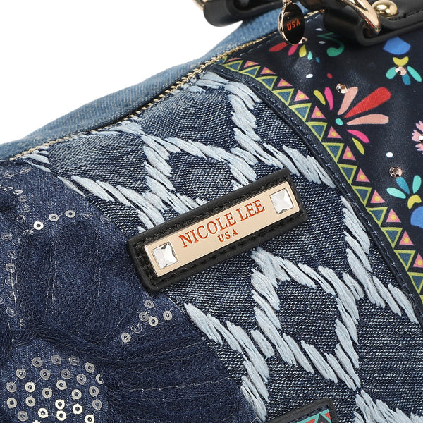 BOLSO BOSTON DE DENIM (BOSQUE DE AMOR)