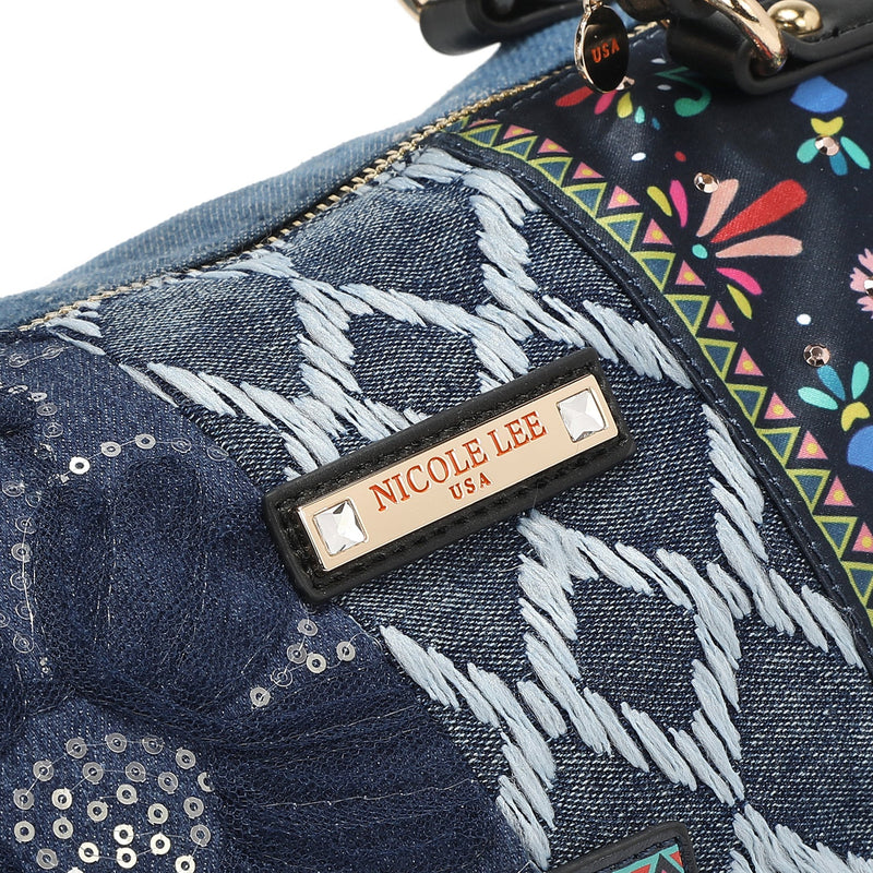 BOLSO BOSTON DE DENIM (BOSQUE DE AMOR)
