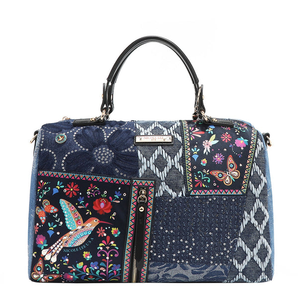 BOLSO BOSTON DE DENIM (BOSQUE DE AMOR)