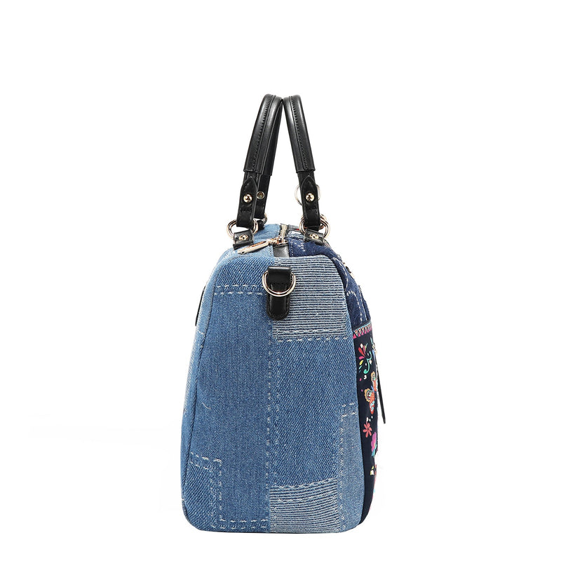 BOLSO BOSTON DE DENIM (BOSQUE DE AMOR)