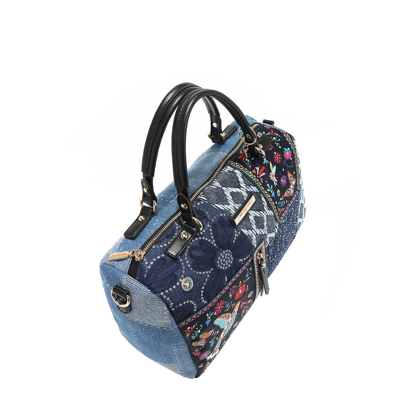 BOLSO BOSTON DE DENIM (BOSQUE DE AMOR)