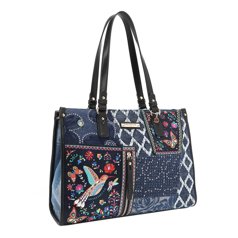 BOLSO TOTE DE DENIM (BOSQUE DE AMOR)