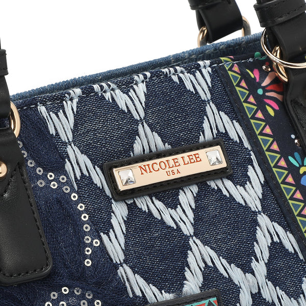 BOLSO TOTE DE DENIM (BOSQUE DE AMOR)