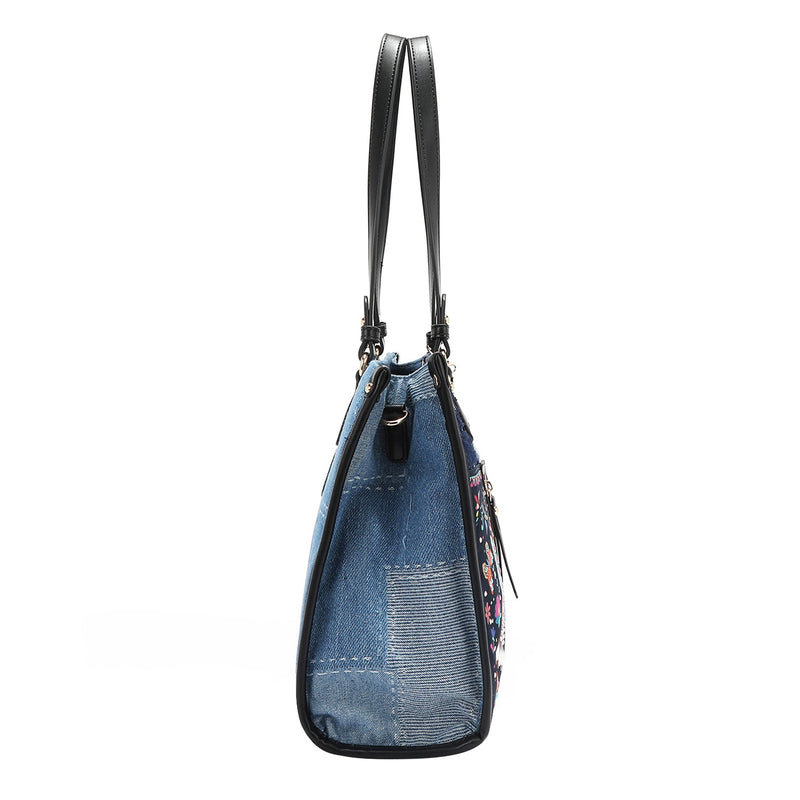 BOLSO TOTE DE DENIM (BOSQUE DE AMOR)