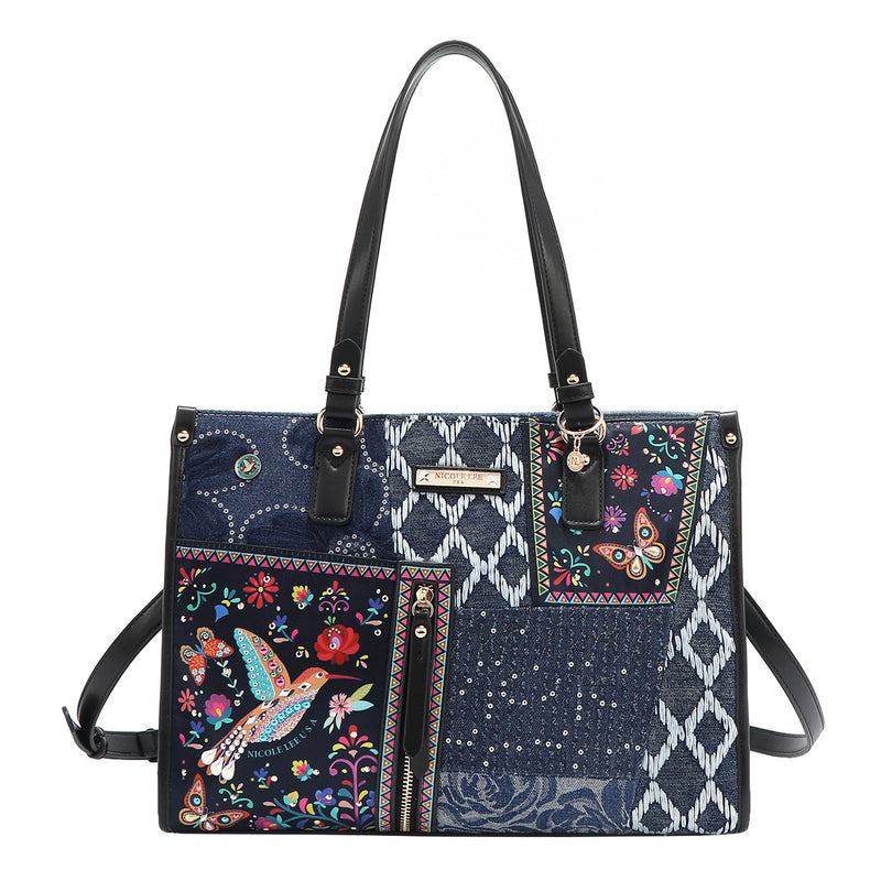 BOLSO TOTE DE DENIM (BOSQUE DE AMOR)