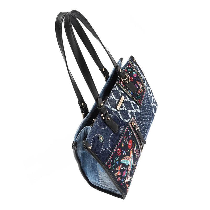 BOLSO TOTE DE DENIM (BOSQUE DE AMOR)