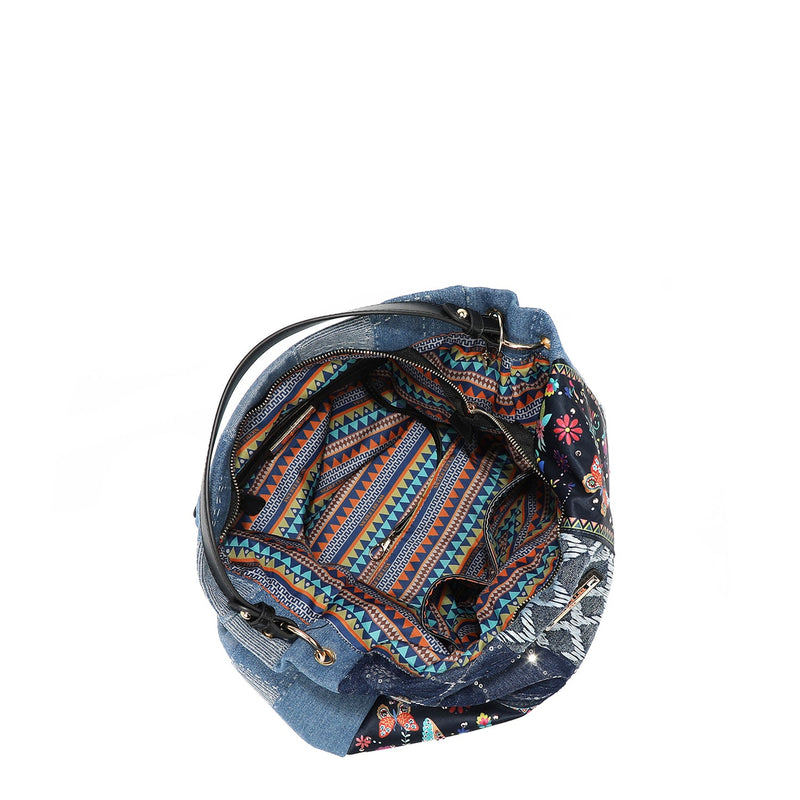 BOLSO HOBO DE DENIM (BOSQUE DE AMOR)