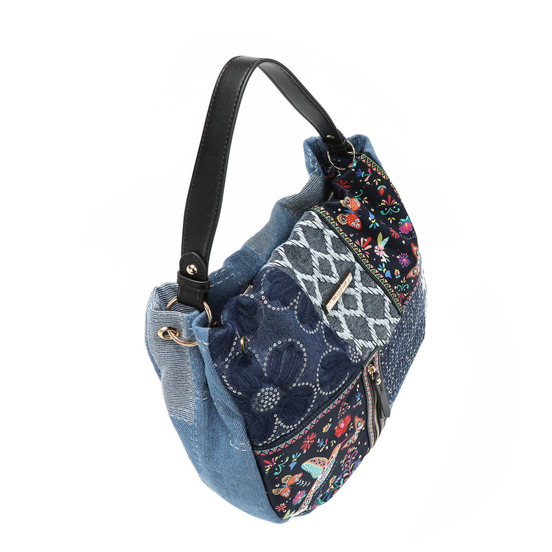 BOLSO HOBO DE DENIM (BOSQUE DE AMOR)