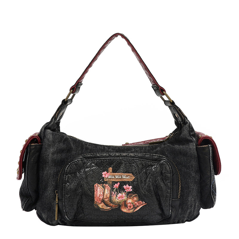 BOLSO DE MANO DE DENIM (SOFIA MONTANA)