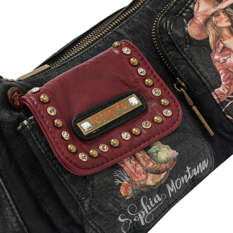 BOLSO DE MANO DE DENIM (SOFIA MONTANA)