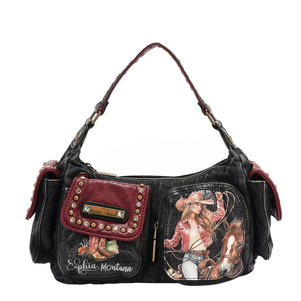 BOLSO DE MANO DE DENIM (SOFIA MONTANA)