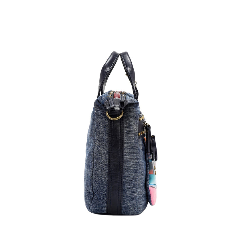 WASHED DENIM BAG WITH STUDS (<tc>HOLLYWOOD DRIVE</tc>)