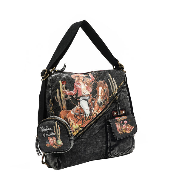 MOCHILA/BOLSO DE HOMBRO (SOFIA MONTANA)