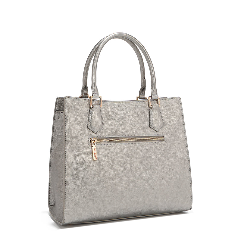 Gracie Structured Tote Bag (Gray)