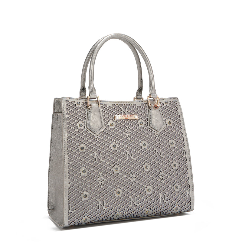 Gracie Structured Tote Bag (Gray)