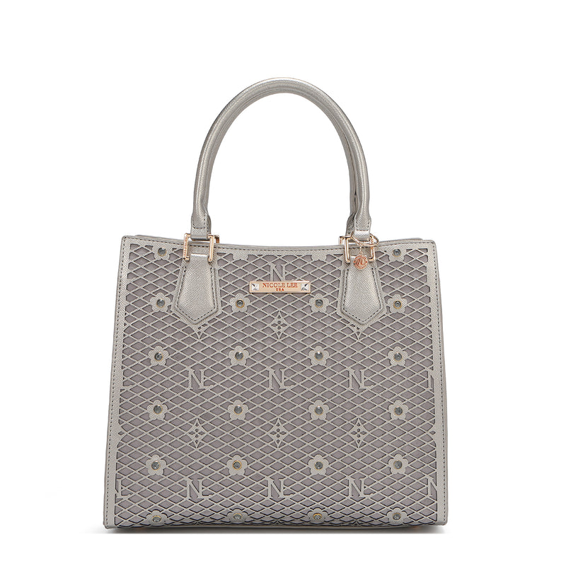 Gracie Structured Tote Bag (Gray)