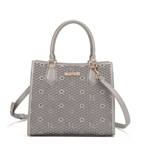 Gracie Structured Tote Bag (Gray)