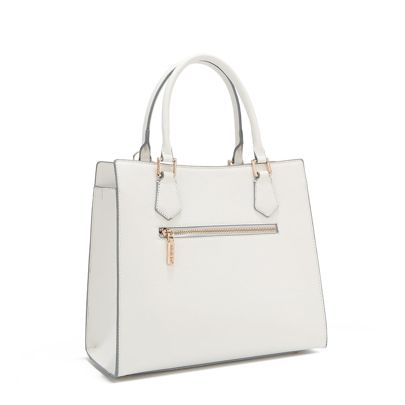 Gracie Structured Tote Bag (White)