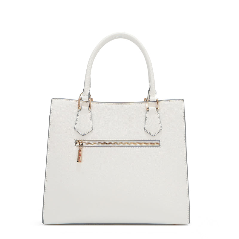 Gracie Structured Tote Bag (White)