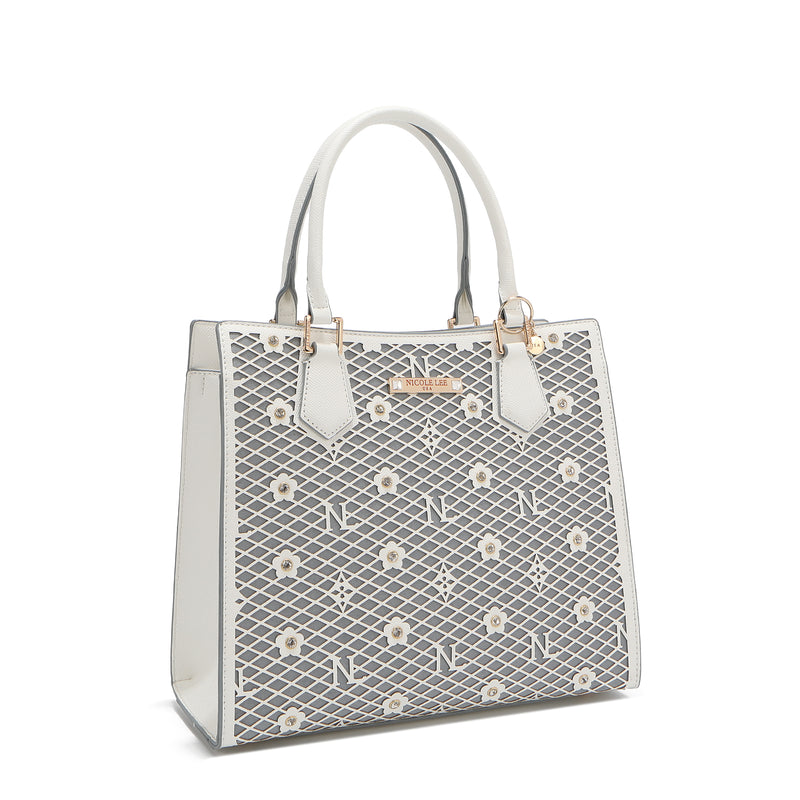Gracie Structured Tote Bag (White)