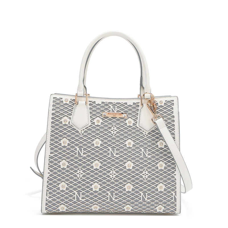 Gracie Structured Tote Bag (White)